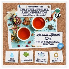 Fermentaholics Assam Black Tea Organic Loose Leaf Tea 4 oz Package