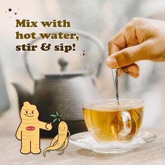 Pocas Honey Ginger Tea, Ginseng Flavor, ( Pack 2) Best By 03/2026