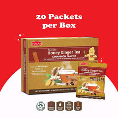 Honey Ginger Instant Tea Powder 20Pk Cinnamon Flavor Caffeine Free Drink