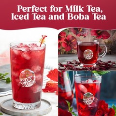 USDA Organic Hibiscus Loose Leaf Tea 1.6lb 25oz Brook & Barrel Glass Jar Herbal