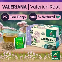 Hanan Peruvian Secrets Valeriana Herbal Tea | 100% Natural Valerian Root | 25 Te