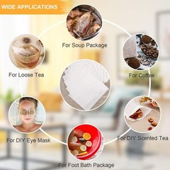 100PCS Disposable Tea Filter Bags Drawstring Loose Leaf Tea Infuser 1 Cup SizeX0