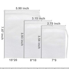100-500 PCS Non-woven Tea bag Filter Empty Teabags Herb Loose Drawstring Bag