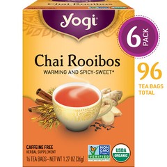 Yogi Tea – Chai Rooibos – Warming and Spicy Sweet – 6 Pack, 96 Tea Bags