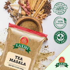 Laxmi Natural Tea Masala – Traditional Indian Tea Masala – 3.5Oz (100G)