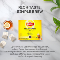 Lipton Yellow Label International Blend | Lipton Tea Bags |Black Tea| Premium Qu