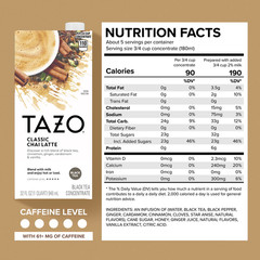 TAZO Classic Chai Latte Black Tea Concentrate, Made from Real Black Tea, 32oz…