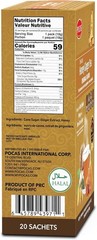 Pocas Honey Ginger Tea – Instant Tea Powder Packets with Ginger Honey – 20 Ct