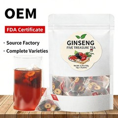 30/60bags Ginseng Six Treasure Tea, Kidney Tea Liver Tea Red Date Kidney Health