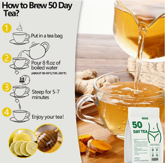50 Bags of Cleansing Tea, Delicious Big Belly Tea, 3.5 Oz (2G X 50 Bags)