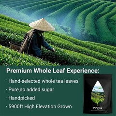 2PACK PiPi Tea Organic Oolong Tea Bags – Premium Whole Leaf, 20 Bags (4g Each)