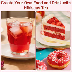 Hibiscus Tea Bags, 100% Natural Hibiscus Flowers Herbal High Blood Pressure Tea