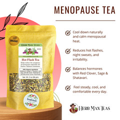 HOT FLASH TEA- for menopause symptoms, especially hot flashes. It works great!