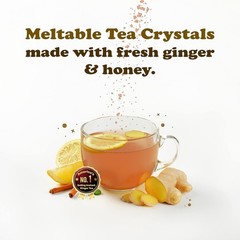 Pocas Honey Ginger Tea – Instant Tea Powder Packets with Ginger Honey – 20 Ct