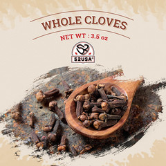 52USA Cloves Whole 3.5 Oz (Pack of 1), Great for Food, Tea, Baking and Meats, Al