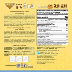 Pack of 6 Ginger Honey Crystals, Turmeric, Caffeine Free, 25 Sachets