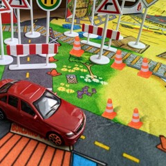 road cones mini Miniature Traffic Toys Construction Toys Model