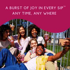 Joyba Strawberry lemonade green Tea bubble tea, 12 fl oz Cup (Pack of 4)……..