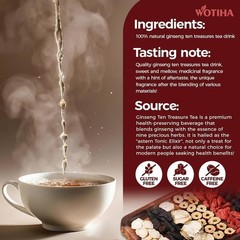 30 Count Premium Ginseng Five Treasures Kidney Tea Bags ten treasure Herbal …