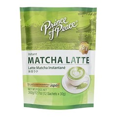 Prince of Peace 3 in 1 Matcha Latte – Instant Beverage – 12 Sachets