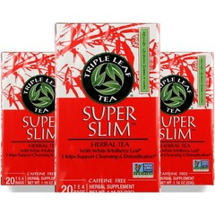 Triple Leaf Tea Super Slim Herbal 20 Bags Detox Rice Seeds 3 Pack
