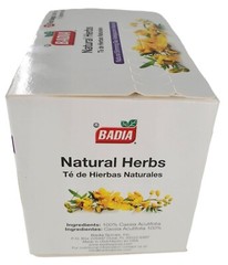 Badia Natural Herbs Natural Slimming Tea Caffeine-Free Bag – Pack of 25