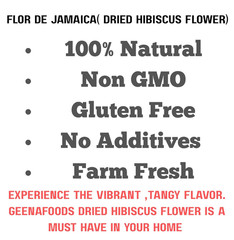 Dried Hibiscus Flowers _ 1Lb Whole Petals, Flor De Jamaica- by in Resealable Ba