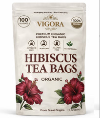 Hibiscus Tea Bags 100 Count – 100% Pure Natural Dried Hibiscus Flowers No Sugar