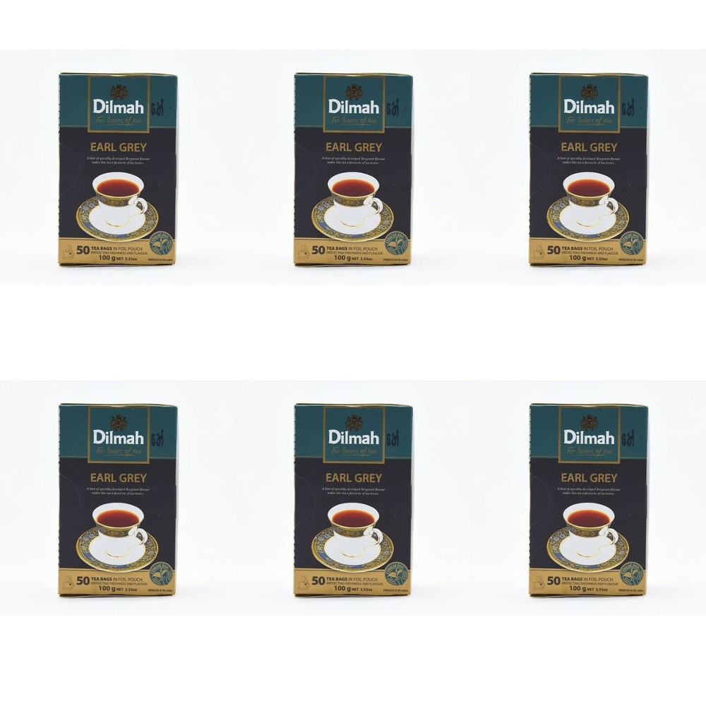 Dilmah Pure Ceylon Tea Earl Grey 50 Bags 100g (3.53oz) X 6 Packs
