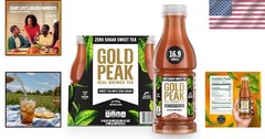 6 Bottles of Real Brewed Zero Sugar Sweet Tea – Refreshing 16.9 fl oz Beverage