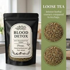 KOVGOCY Blood Detox Tea Lotus Flower Cinnamon Yushu Wildcrafted Herbs 30 Bags