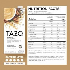 TAZO Classic Chai Latte, Black Tea Concentrate, 32 Fl Oz (Pack of 1)