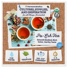 Fermentaholics USDA Certified Organic Loose-Leaf Pu-Erh Tea – 4 oz