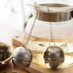 1/2 PCS Mesh Tea Infuser Stainless Metal Cup Strainer Loose Leaf Filter W/Lid