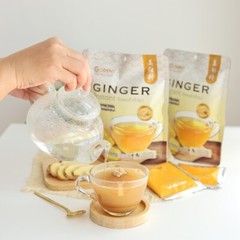 Golden, ready-to-drink ginger drink, unsweetened formula, 6 bags