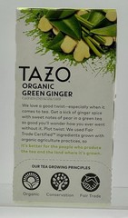 TAZO Organic Green Tea, Green Ginger, Caffeinated Tea, 32 Total Bags BB05/2027
