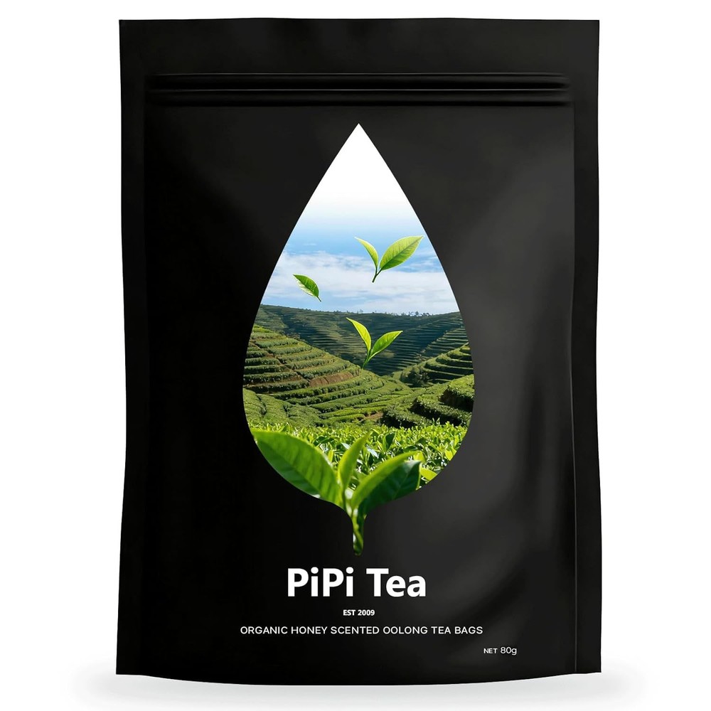 1-3PACK PiPi Tea Organic Oolong Tea Bags – Whole Leaf,20 Bags (4g Each),Cortisol