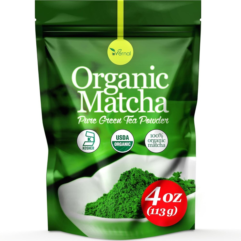 uVernal Organic Matcha Green Tea Powder – 100% Pure 4 Ounce (Pack of 1)