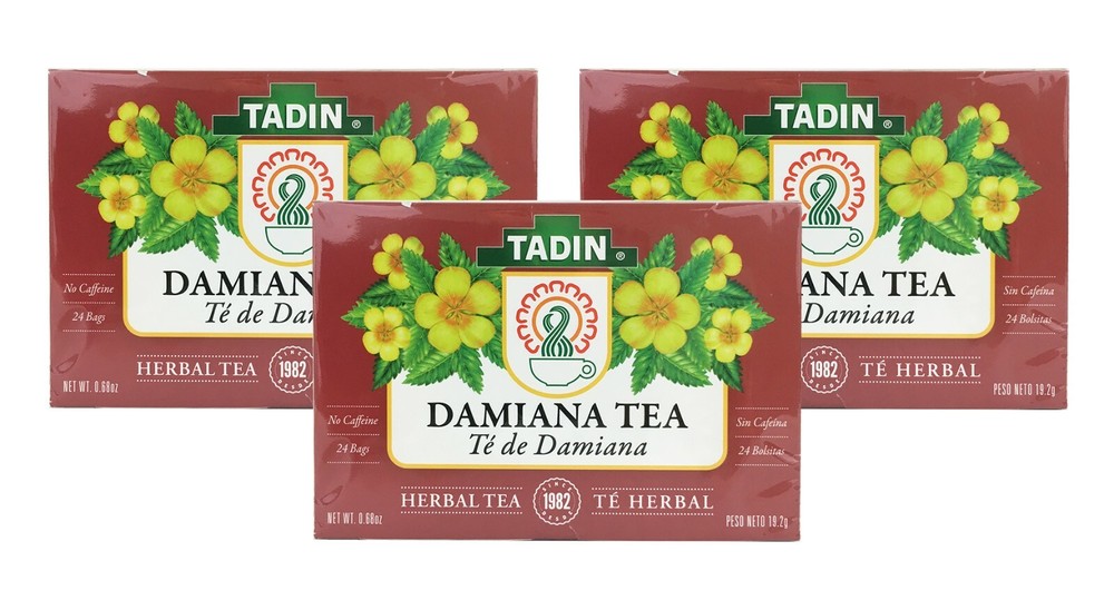 TADIN DAMIANA TEA 24 bags, 3 BOXES / 72 BAGS Exp 2/ 2026