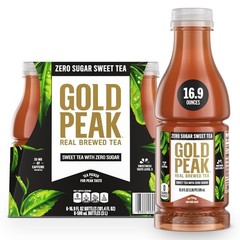 6 Bottles of Real Brewed Zero Sugar Sweet Tea – Refreshing 16.9 fl oz Beverage