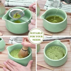 7pcs Green Matcha Whisk Set, Tea Making Tools, Matcha Kit Gift