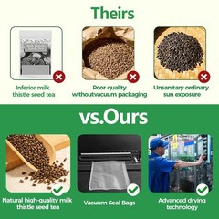 60 Count Premium Milk Thistle Tea Bags 100% Natural Milk Thistle Seed, Liver…