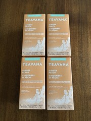 Lot Of 4 Teavana Ginger Peach Green Tea 24ct (READ DESC) Jan/2026