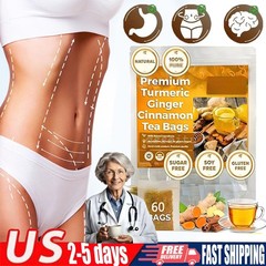 60-300 Turmeric,Ginger,Cinnamon Tea Bags,100% Natural,No Additives,Caffeine Free