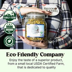 Brook & Barrel USDA Organic Chamomile Loose Leaf Tea 1.6 lbs Premium Glass Jar