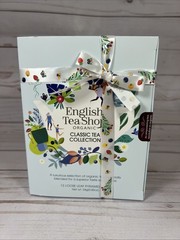 English Tea Shop Organic Classic Tea Collection 12 Loose Leaf Pyramid Bags 7/28