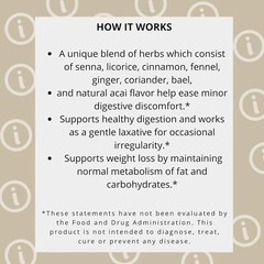 HYLEYS Tea Wellness Colon Cleanse, Blackberry, 50 Count, 1 Pack
