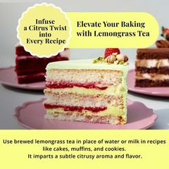 75 Lemongrass Tea Bags, All Natural Relaxing lemongrass Herbal Tea, Diuretic Tea