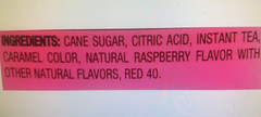 (ONE-82.6 oz) 35 qt 4C RASPBERRY ICED TEA MIX CANISTER WITH SCOOP INSIDE, KOSHER
