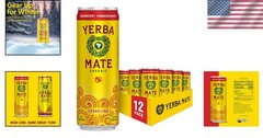 Flavorful Organic Yerba Mate – Cranberry Pomegranate Sparkling Beverage, 12-Pack